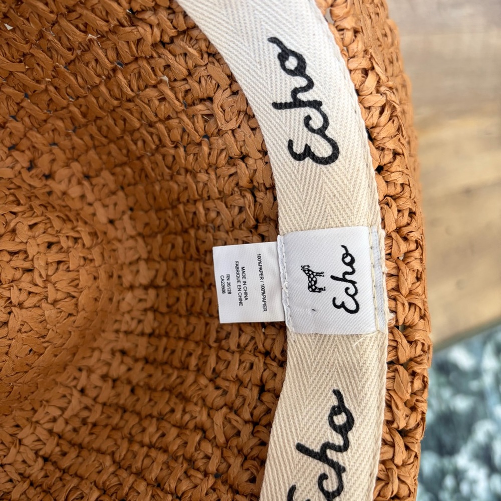 Echo Design Embroidered Paper Straw Panama Hat - Picture 7 of 12